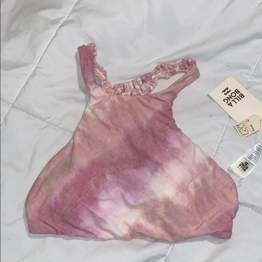 High neck billabong bathing suit top